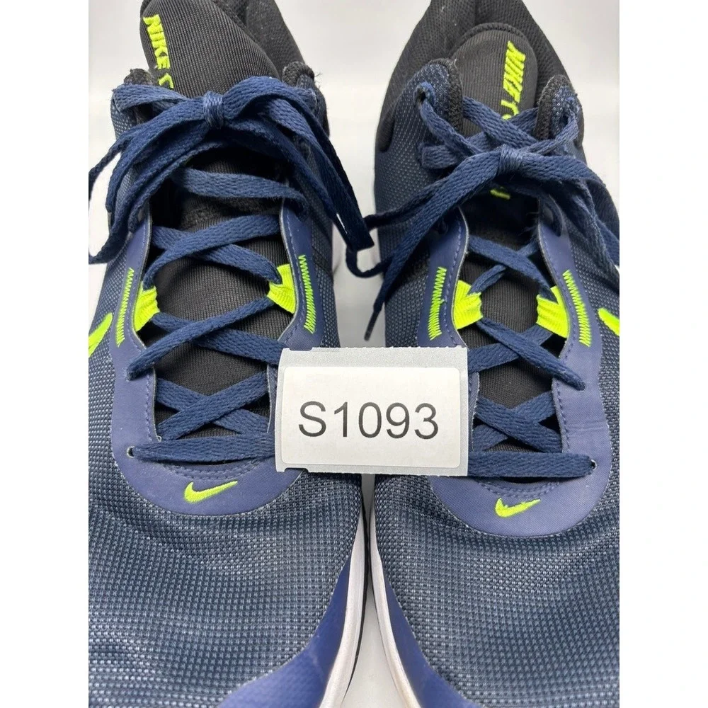 Nike Renew Elevate 3 Mens 13 Navy Volt Basketball Shoes DD9304-005 Mid Top